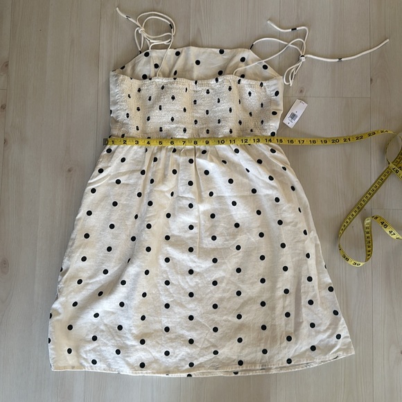 Polka Dot Linen Dress - Picture 2 of 5
